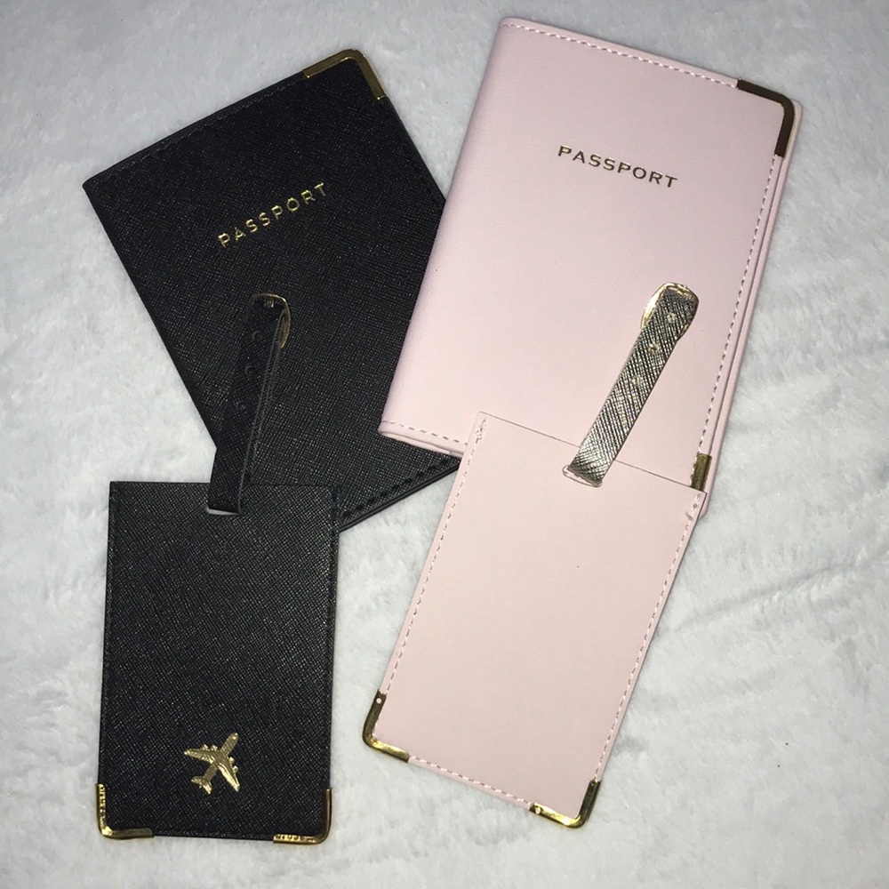 NEW His and Her passport holder/ luggage tags
